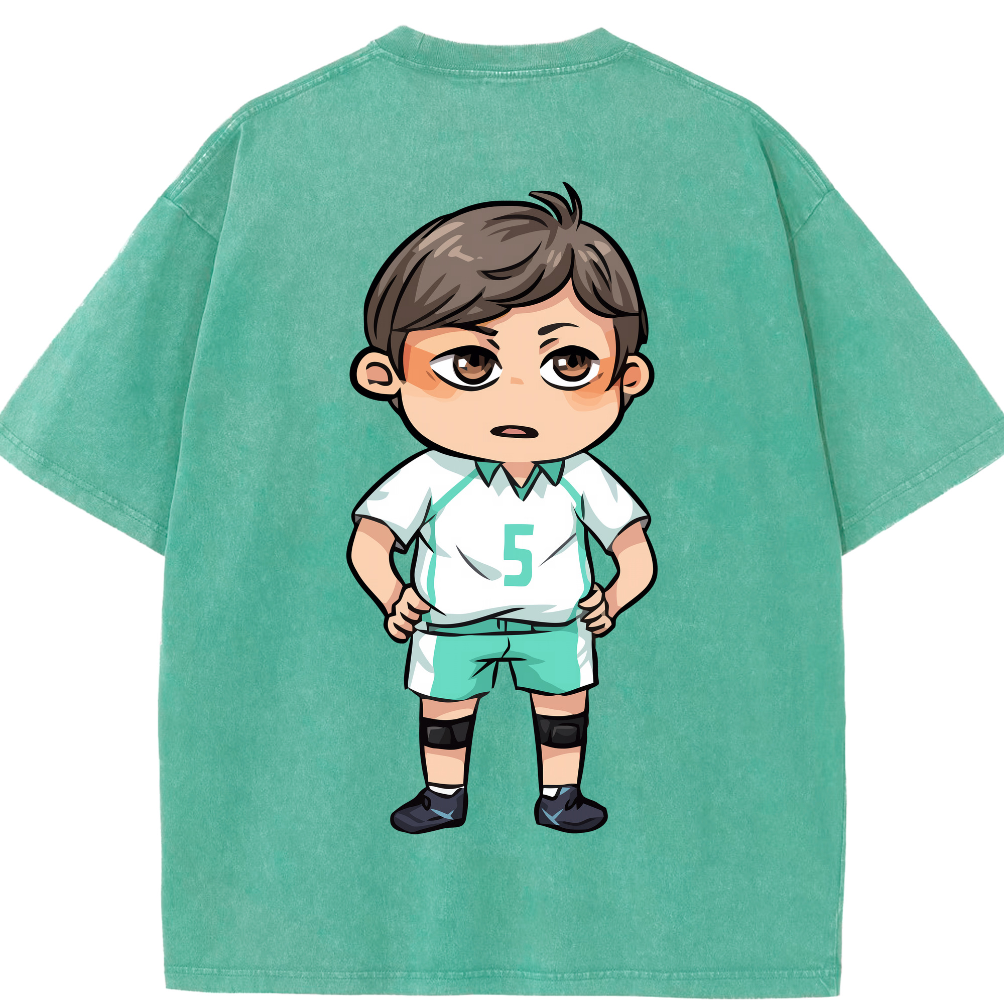 （画像用） ハイキュー!! Haikyu!! 綿100% ヴィンテージ風 半袖Tシャツ（背面プリント）